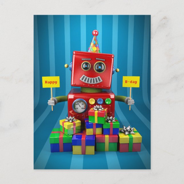 Cartão Postal Feliz aniversário (Frente)