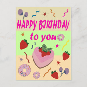 Cartão Postal Feliz Aniversário