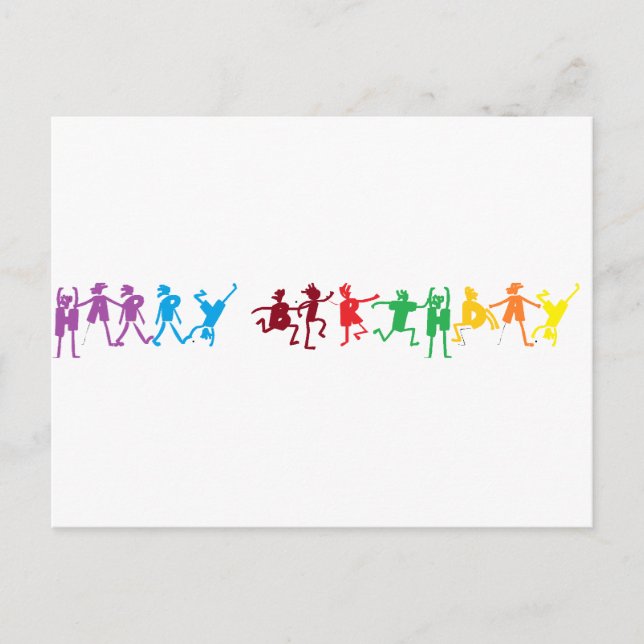 Cartão Postal feliz aniversário (Frente)