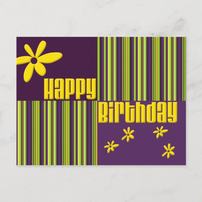 Cartão Postal Feliz aniversário (Frente)
