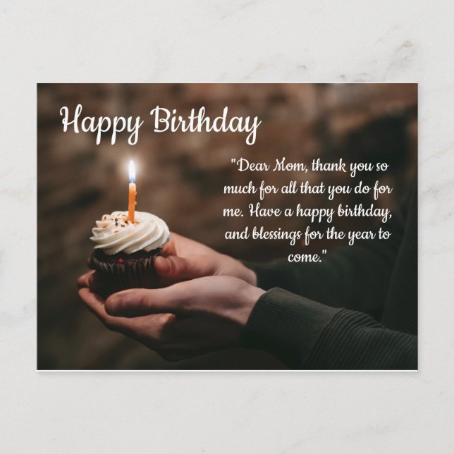 Cartão Postal Feliz aniversário (Frente)