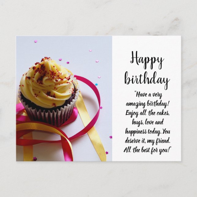 Cartão Postal Feliz aniversário (Frente)