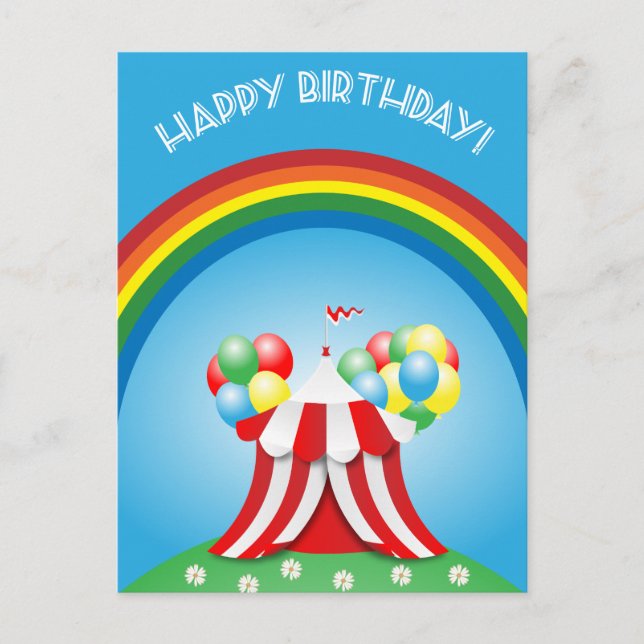 Cartão Postal Feliz aniversário (Frente)