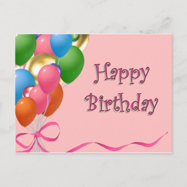 Cartão Postal Feliz Aniversário (Frente)