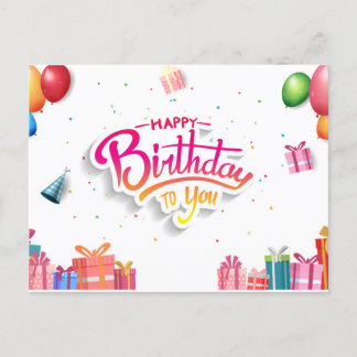Cartão Postal Feliz Aniversário