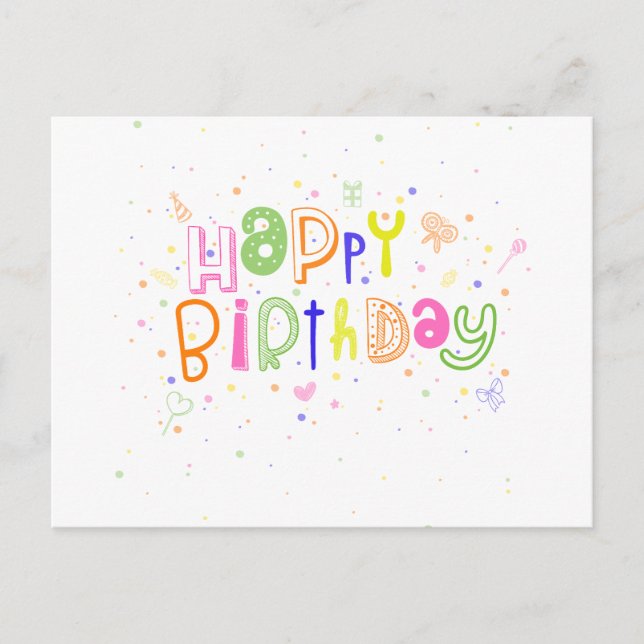 CARTÃO POSTAL FELIZ ANIVERSÁRIO (Frente)