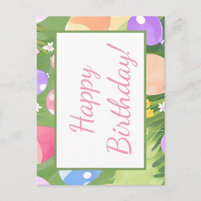 Cartão Postal Feliz aniversário! (Frente)