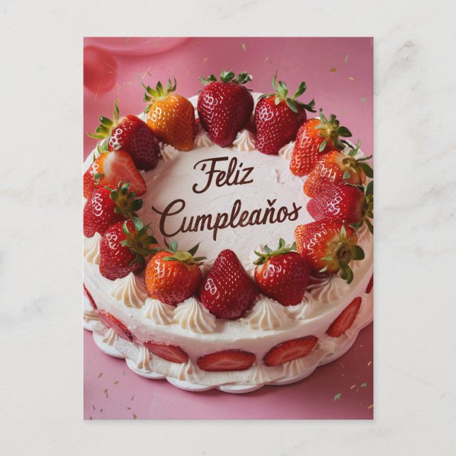 Cartão Postal Feliz Aniversário  (Frente)