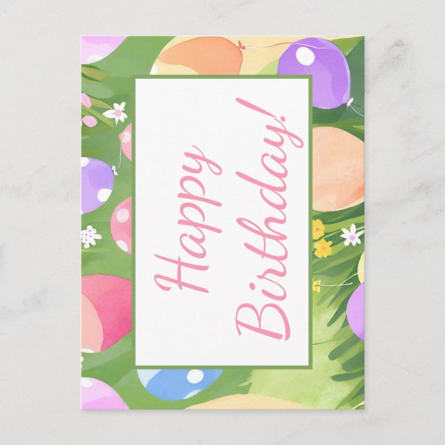 Cartão Postal Feliz Aniversário! (Frente)