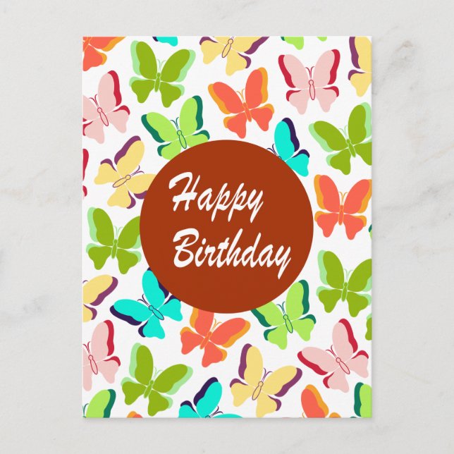 Cartão Postal Feliz Aniversário (Frente)