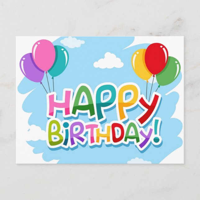 Cartão Postal Feliz Aniversário (Frente)