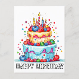 Cartão Postal Feliz Aniversário