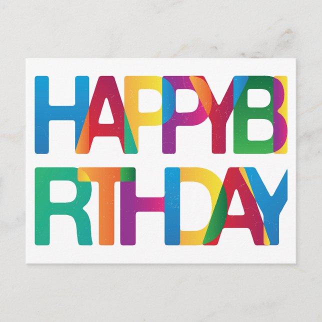 Cartão Postal Feliz aniversário (Frente)