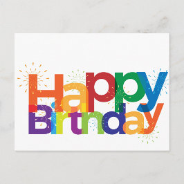 Cartão Postal Feliz aniversário