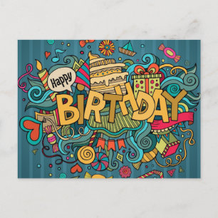 Cartão Postal Feliz aniversário
