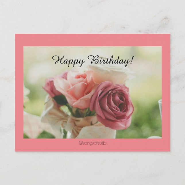 Cartão Postal Feliz aniversário! (Frente)