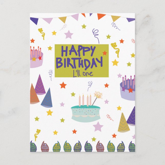 Cartão Postal Feliz aniversário (Frente)