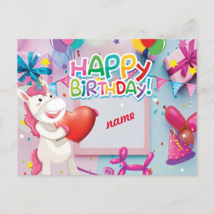 Cartão Postal feliz aniversário