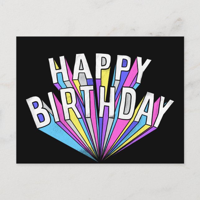 Cartão Postal Feliz aniversário (Frente)