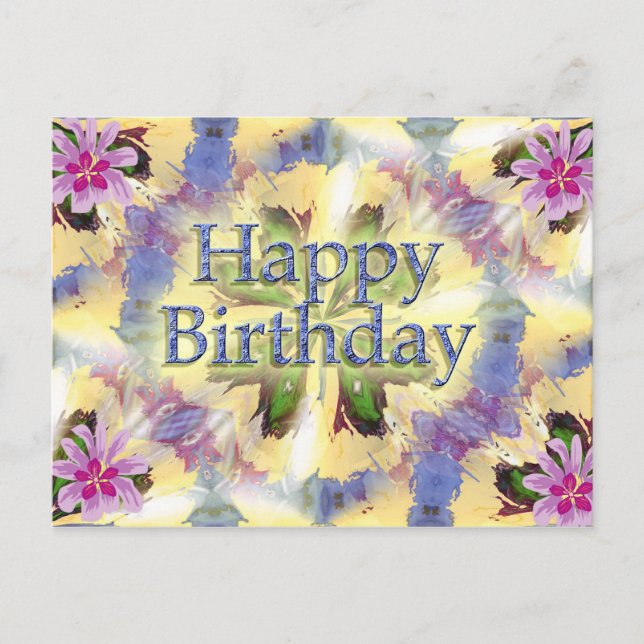 Cartão Postal Feliz aniversário (Frente)