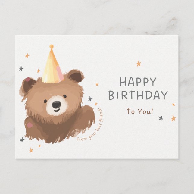 Cartão Postal Feliz aniversário (Frente)