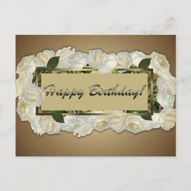 Cartão Postal Feliz aniversário! (Frente)