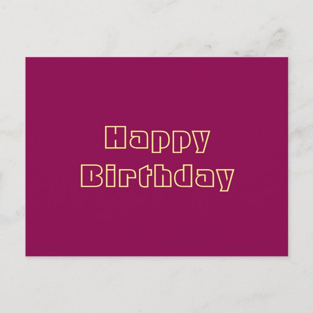 Cartão Postal Feliz aniversário (Frente)