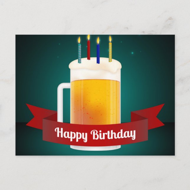 Cartão Postal feliz aniversário (Frente)