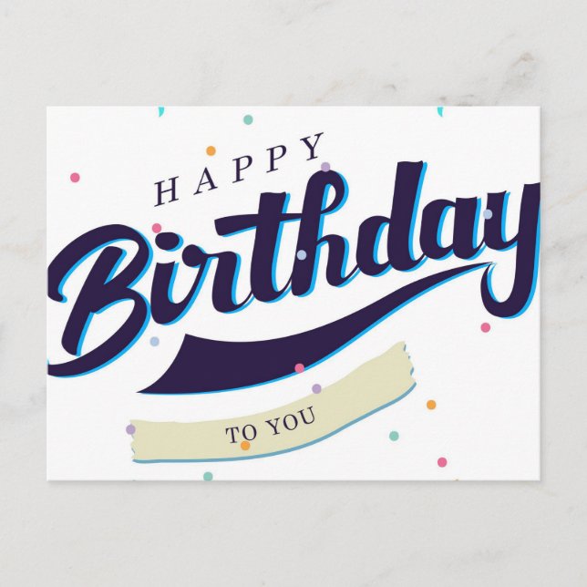 Cartão Postal Feliz Aniversário (Frente)