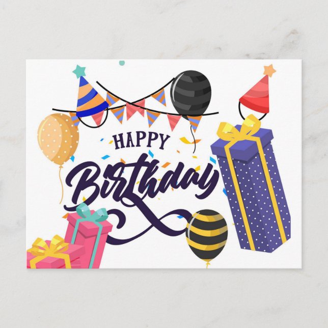 Cartão Postal Feliz Aniversário (Frente)