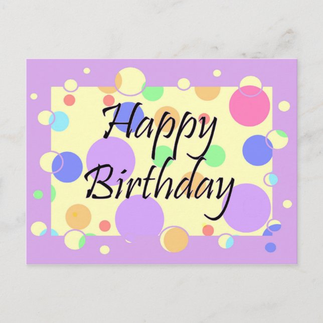 Cartão Postal Feliz aniversário (Frente)