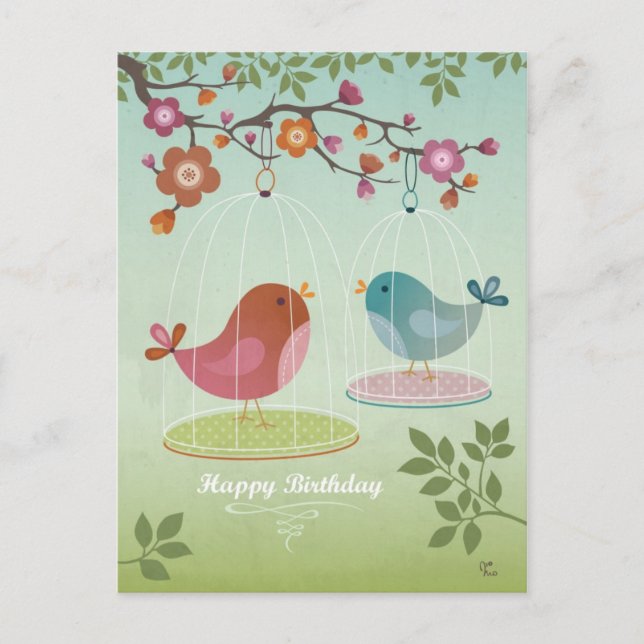 Cartão Postal Feliz aniversário (Frente)