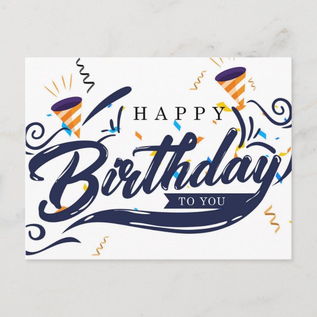 Cartão Postal Feliz Aniversário (Frente)