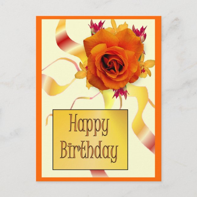 Cartão Postal Feliz aniversário (Frente)
