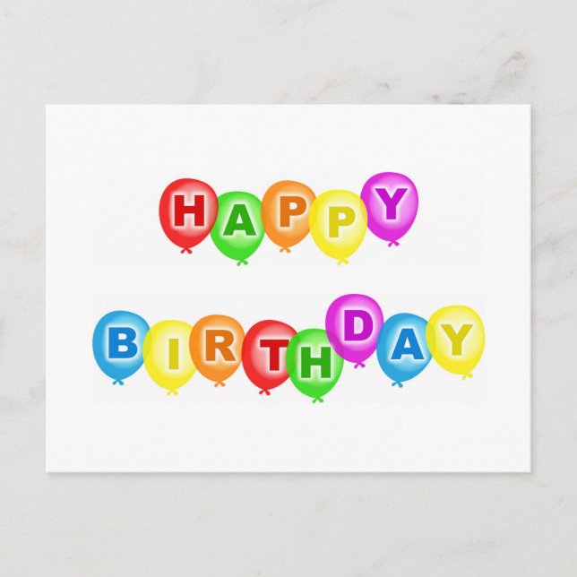 Cartão Postal Feliz aniversário (Frente)