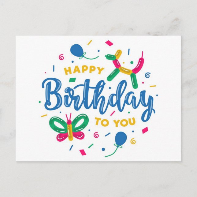 Cartão Postal Feliz Aniversário (Frente)