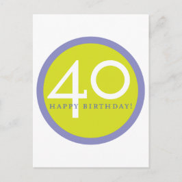 Cartão Postal Feliz aniversário, 40!