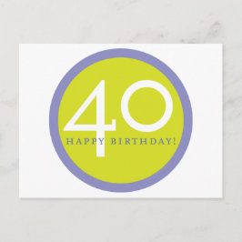 Cartão Postal Feliz aniversário, 40!