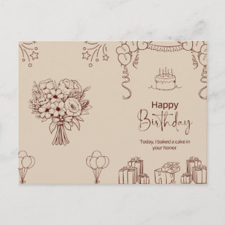 Cartão Postal Feliz Aniversário a Alguém Incrível