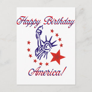 Cartão Postal Feliz aniversário América