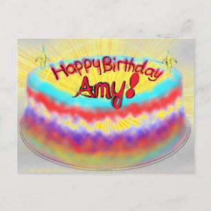 Cartão Postal Feliz aniversário Amy!
