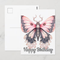Feliz Aniversário Arte de Borboleta Descansando Li