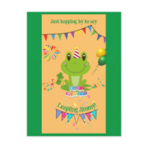 Feliz aniversário Banners de Sapo Balão Fogos de A