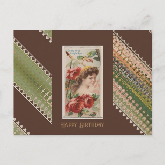 Cartão Postal Feliz Aniversário Belezas Florais 45 (Frente)