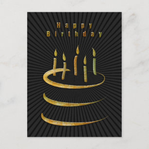 Cartão Postal Feliz Aniversário! Bolo