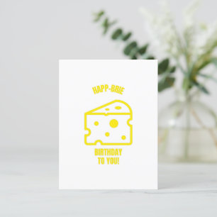 Cartão Postal Feliz aniversário brie piadas engraçadas de queijo