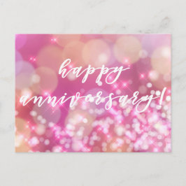Cartão Postal Feliz Aniversário ! Brilhos Cor-de-Rosa Glamurosos