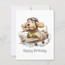 Feliz Aniversário Cachorro Goldendoodle Piloto Avi