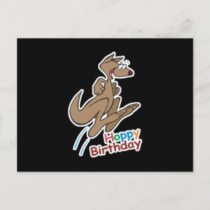 Cartão Postal Feliz aniversário canguru amargoroso