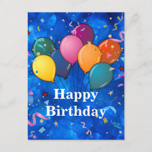 Cartão Postal "Feliz Aniversário," Celebração,